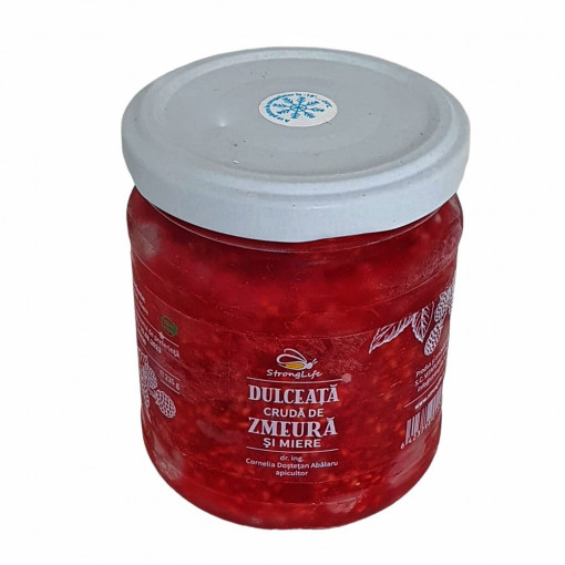 Dulceata cruda de zmeura si miere - 235g by Dr. Ing. Cornelia Dostetan Abalaru apicultor