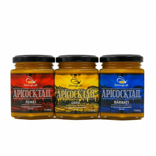 Pachet ApiCocktail® - mix-uri apicole pentru cresterea imunitatii intregii familii by Dr. Ing. Cornelia Dostetan Abalaru apicultor - 675g