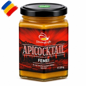 ApiCocktail® Femei - 225g cocktail apicol pentru imunitate din miere, polen, propolis, laptisor de matca by Dr. Ing. Cornelia Dostetan Abalaru apicultor