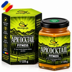 ApiCocktail® Fitness - 225g cocktail apicol pentru îmbunatatirea performantelor fizice si mentale by Dr. Ing. Cornelia Dostetan Abalaru apicultor