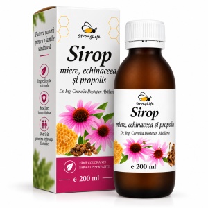 Echinacea Syrup with Honey and Propolis - 200ml by Dr. Ing. Cornelia Dostetan Abalaru, Beekeeper