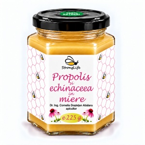 Propolis si echinaceea in miere - 225g by Dr. Ing. Cornelia Dostetan Abalaru apicultor - Img 4