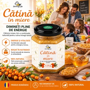 Sea Buckthorn in Honey – 225g by Dr. Ing. Cornelia Dostetan Abalaru, Beekeeper - Img 2