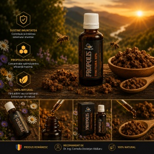 Tinctura de propolis 30% - 20ml by Dr. Ing. Cornelia Dostetan Abalaru apicultor - Img 3