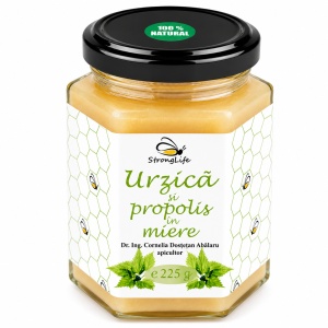 Urzica si propolis in miere - 225g by Dr. Ing. Cornelia Dostetan Abalaru apicultor