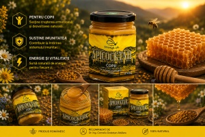 ApiCocktail® Copii - 225g cocktail apicol pentru imunitate din miere, polen, propolis, laptisor de matca by Dr. Ing. Cornelia Dostetan Abalaru apicultor - Img 3