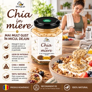 Chia in Honey – 225g by Dr. Ing. Cornelia Dostetan Abalaru, Beekeeper - Img 2