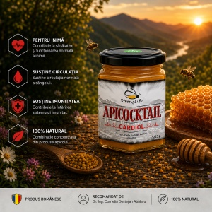 Apicocktail® Cardio - 225g cocktail apicol cu proprietati terapeutice cardio-vasculare by Dr. Ing. Cornelia Dostetan Abalaru apicultor - Img 2
