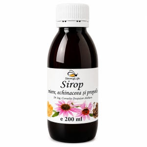 Echinacea Syrup with Honey and Propolis - 200ml by Dr. Ing. Cornelia Dostetan Abalaru, Beekeeper - Img 3