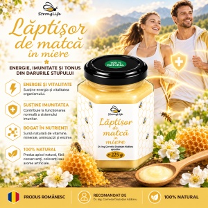 Laptisor de matca in miere - 225g by Dr. Ing. Cornelia Dostetan Abalaru apicultor - Img 2