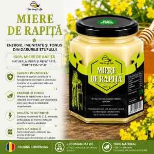 Miere de rapita 100% naturala - 350g by Dr. Ing. Cornelia Dostetan Abalaru apicultor - Img 2