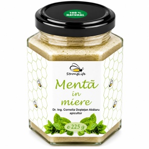 Mint in Honey – 225g by Dr. Ing. Cornelia Dostetan Abalaru, Beekeeper