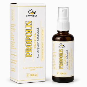 Propolis cu argint coloidal - dezinfectant bucal - 100 ml by Dr. Ing. Cornelia Dostetan Abalaru apicultor