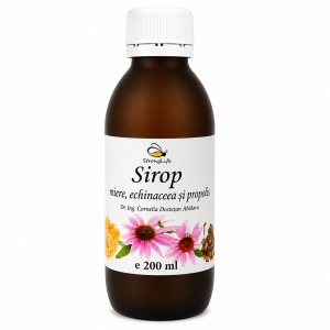 Sirop de echinacea si propolis cu miere de albine - 200ml by Dr. Ing. Cornelia Dostetan Abalaru apicultor