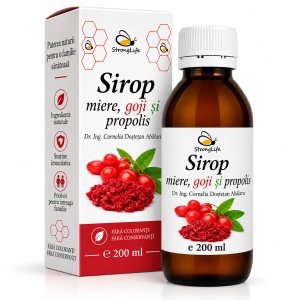 Sirop de goji si propolis cu miere de albine - 200ml by Dr. Ing. Cornelia Dostetan Abalaru apicultor