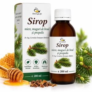 Sirop din muguri de brad si propolis cu miere de albine - 200ml by Dr. Ing. Cornelia Dostetan Abalaru apicultor - Img 4