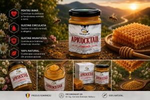 Apicocktail® Cardio - 225g cocktail apicol cu proprietati terapeutice cardio-vasculare by Dr. Ing. Cornelia Dostetan Abalaru apicultor - Img 3