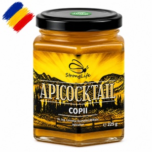 ApiCocktail® Children - 225g Beekeeping Mix for Immunity with Honey, Pollen, Propolis, and Royal Jelly by Dr. Cornelia Dostetan Abalaru, Beekeeper
