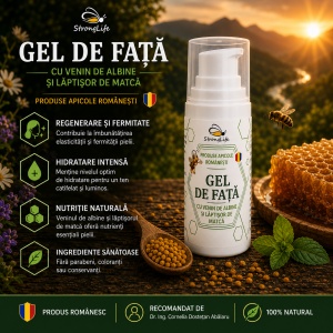 Gel de fata cu venin de albine si laptisor de matca - 30ml by Dr. Ing. Cornelia Dostetan Abalaru apicultor - Img 2