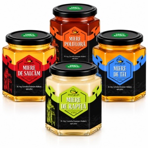 Pachet 4 sortimente de miere naturală StrongLife – salcâm, tei, rapiță și polifloră – 4 × 350g - Img 4