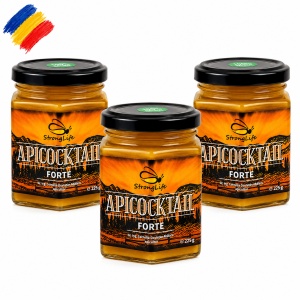 Pachet ApiCocktail® Forte - 3 x 225g cocktail-uri apicole pentru intarirea sistemului imunitar, revitalizarea și energizarea organismului by Dr. Ing. Cornelia Dostetan Abalaru apicultor