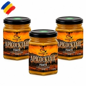 Pachet ApiCocktail® Forte - 3 x 225g cocktail-uri apicole pentru intarirea sistemului imunitar, revitalizarea și energizarea organismului by Dr. Ing. Cornelia Dostetan Abalaru apicultor