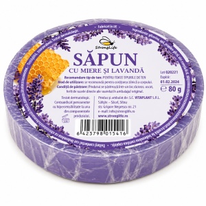Sapun natural cu miere si lavanda - 80g by Dr. Ing. Cornelia Dostetan Abalaru apicultor