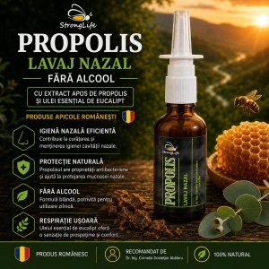 100% Natural Alcohol-Free Propolis Nasal Rinse - 50ml by Dr. Ing. Cornelia Dostetan Abalaru, Beekeeper - Img 2