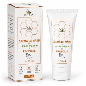 Crema de maini cu ulei de masline si propolis - 50ml by Dr. Ing. Cornelia Dostetan Abalaru apicultor