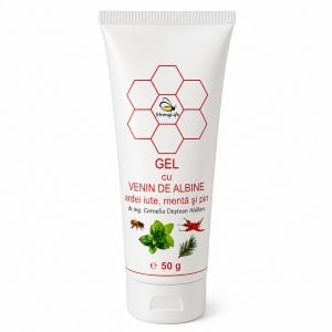 Revitalizing Gel with Bee Venom – 50g, Chili Pepper, Mint, and Pine by Dr. Ing. Cornelia Dostetan Abalaru, Beekeeper