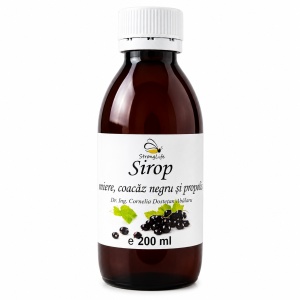 Sirop de coacaze negre si propolis cu miere de albine - 200ml by Dr. Ing. Cornelia Dostetan Abalaru apicultor - Img 3