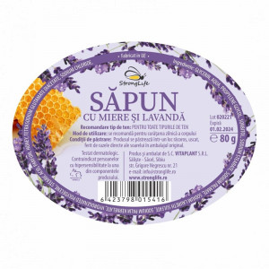 Natural Soap with Honey and Lavender – 80g by Dr. Ing. Cornelia Dostetan Abalaru, Beekeeper - Img 2