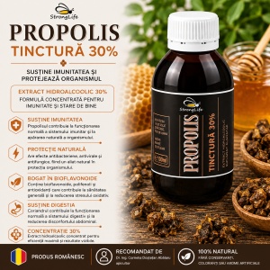 Propolis Tincture 30% – 200ml by Dr. Ing. Cornelia Dostetan Abalaru, Beekeeper - Img 2