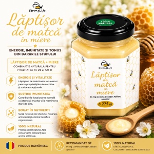 Royal Jelly in Honey - 225g by Dr. Ing. Cornelia Dostetan Abalaru, Beekeeper - Img 2