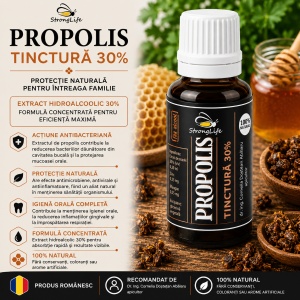 Tinctura de propolis 30% - 20ml by Dr. Ing. Cornelia Dostetan Abalaru apicultor - Img 2