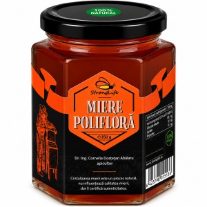 100% Natural Multifloral Honey - 350g by Dr. Ing. Cornelia Dostetan Abalaru, Beekeeper