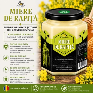 100% Natural Rapeseed Honey - 1kg by Dr. Ing. Cornelia Dostetan Abalaru, Beekeeper - Img 2