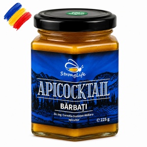 ApiCocktail® Barbati - 225g cocktail apicol pentru imunitate cu miere, polen, propolis, apilarnil by Dr. Ing. Cornelia Dostetan Abalaru apicultor