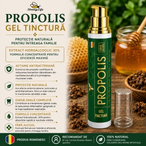 Gel Tinctura Propolis 30% StrongLife- 15ml by Dr. Ing. Cornelia Dostetan Abalaru apicultor - Img 2