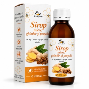 Ginger Syrup with Honey and Propolis - 200ml by Dr. Ing. Cornelia Dostetan Abalaru, Beekeeper