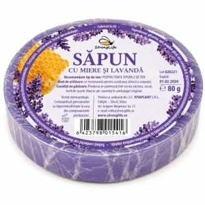 Pachet săpunuri naturale cu miere StrongLife – 4 sortimente, 4 × 80 g - Img 4