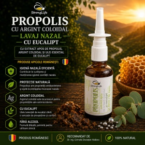Propolis cu argint coloidal si eucalipt - lavaj nazal - 50 ml by Dr. Ing. Cornelia Dostetan Abalaru apicultor - Img 2