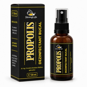 Propolis dezinfectant bucal fara alcool - 50ml by Dr. Ing. Cornelia Dostetan Abalaru apicultor