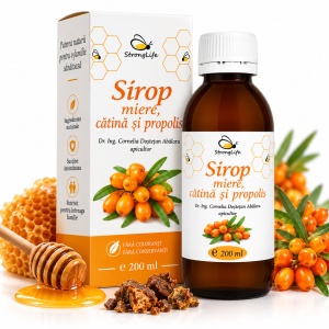 Sea Buckthorn and Propolis Syrup with Honey - 200ml by Dr. Ing. Cornelia Dostetan Abalaru, Beekeeper - Img 4