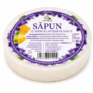Natural Soap with Honey and Royal Jelly – 80g by Dr. Ing. Cornelia Dostetan Abalaru, Beekeeper