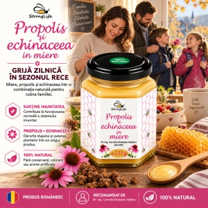 Propolis si echinaceea in miere - 225g by Dr. Ing. Cornelia Dostetan Abalaru apicultor - Img 2