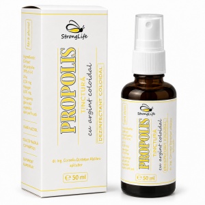 Propolis with Colloidal Silver – Oral Disinfectant – 50ml by Dr. Ing. Cornelia Dostetan Abalaru, beekeeper