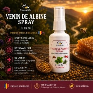 Spray cu venin de albine - 50ml by Dr. Ing. Cornelia Dostetan Abalaru apicultor - Img 2