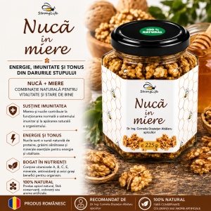 Walnut in Honey – 225g by Dr. Ing. Cornelia Dostetan Abalaru, Beekeeper - Img 2