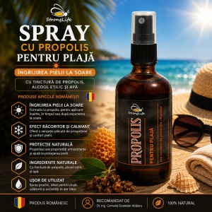 Propolis Spray for Sun Protection - 100ml by Dr. Ing. Cornelia Dostetan Abalaru, Beekeeper - Img 2